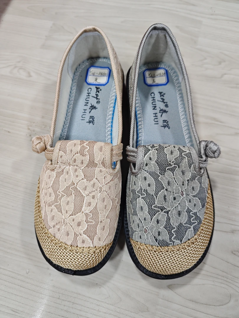 Y23-2430超轻底高档蕾丝国风女鞋