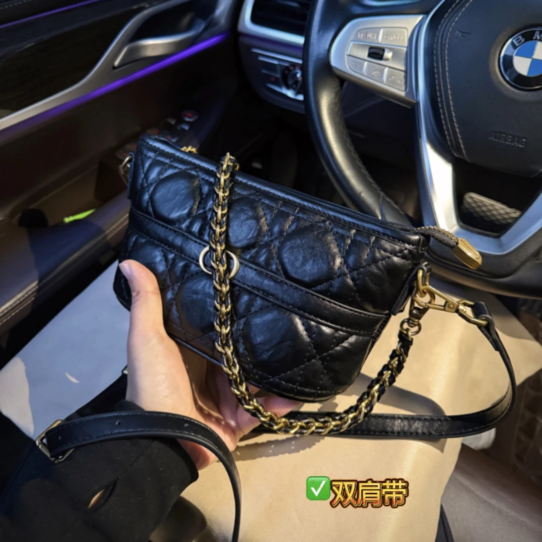 2025新款冬爆款菱格链条包包女时尚元宝饺子包百搭单肩斜挎包潮流