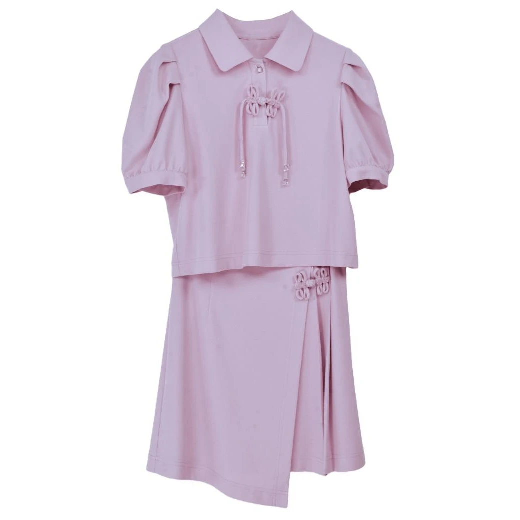 【YZ专属】夏季新款显瘦国风盘扣套装 XTZ859