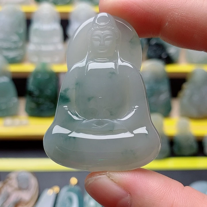 吊坠(不含链)未镶嵌翡翠素衣观音