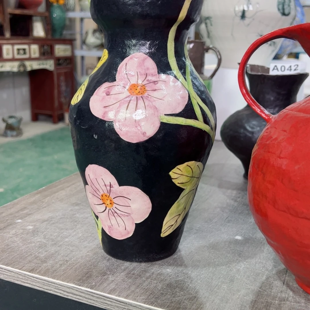 红陶一*鱼口10高29无孔