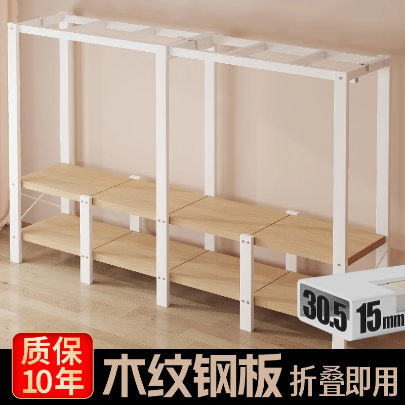 简易衣柜免安装布衣柜折叠家用卧室出租房用收纳衣橱钢架结实耐用