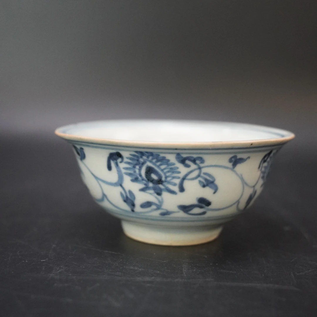 Lot.25104999明宣德青花缠枝莲纹碗 高：约5.6cm直径：约12.7cm