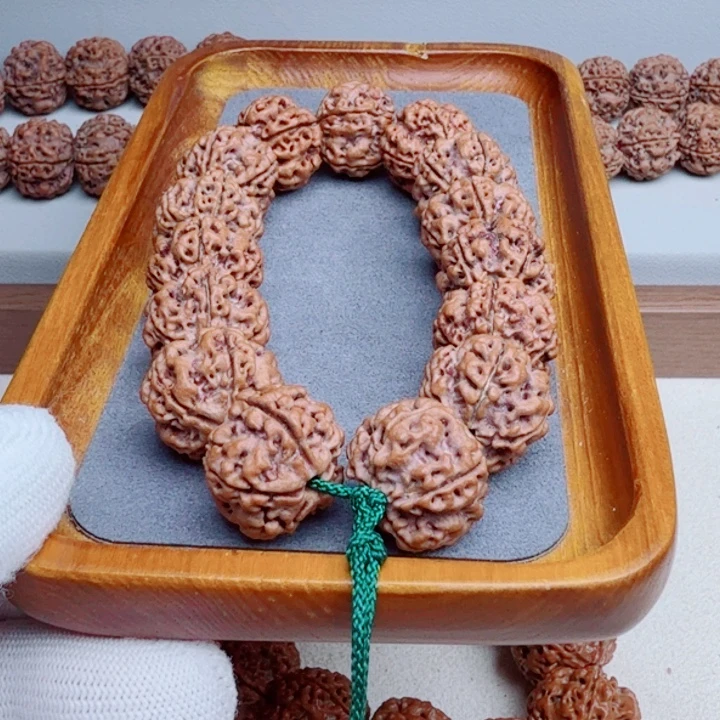 手串金刚菩提原生态雪山铁籽五星梅花双龙订制20+姜黄皮