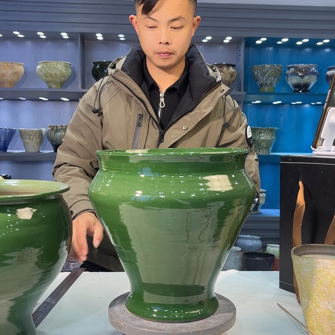 陶摆件高25口径21