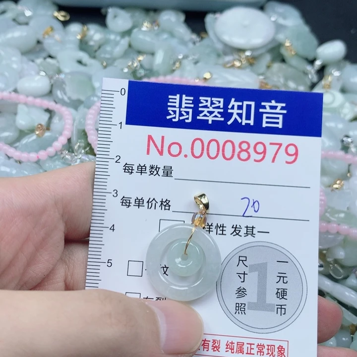 翡翠未镶嵌颈饰8979