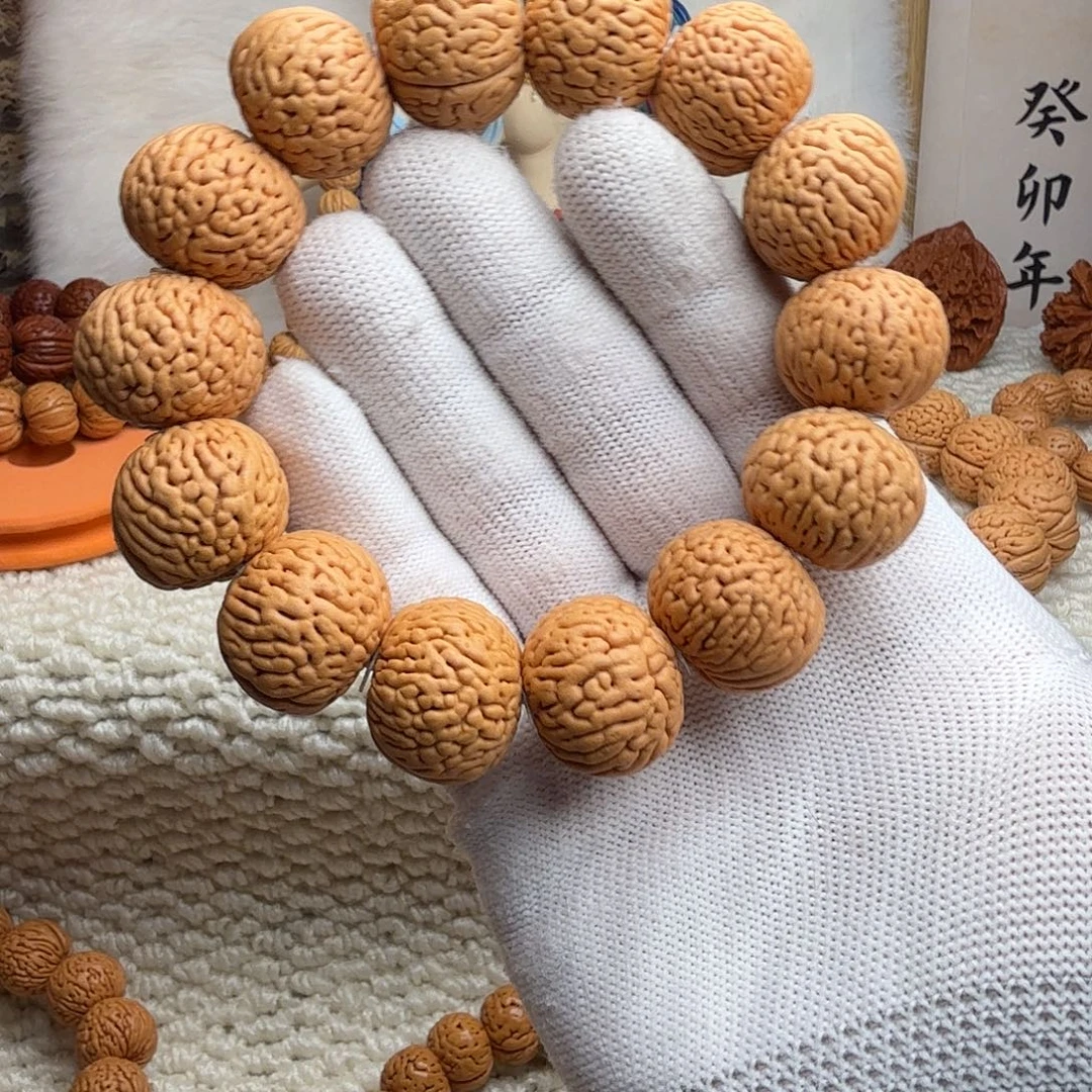 美***丶吊坠桃核白月光手串