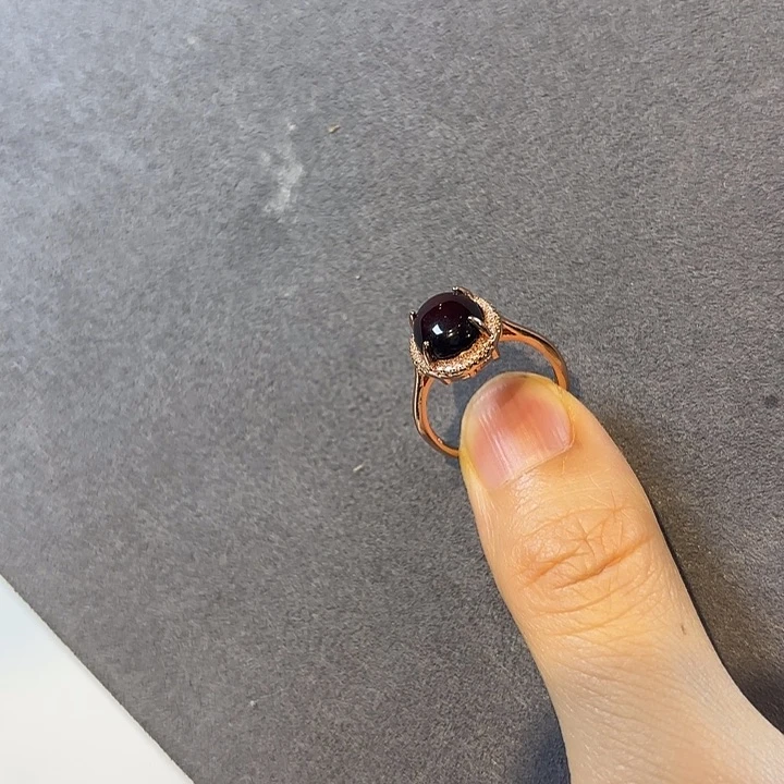 血珀合金戒指活口