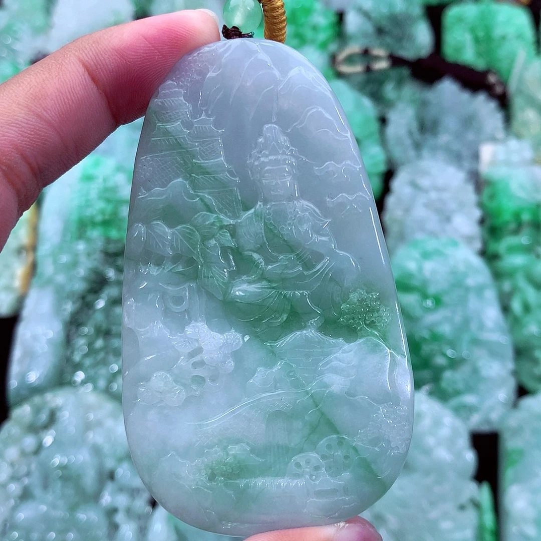 翡翠未镶嵌吊坠(不含链)