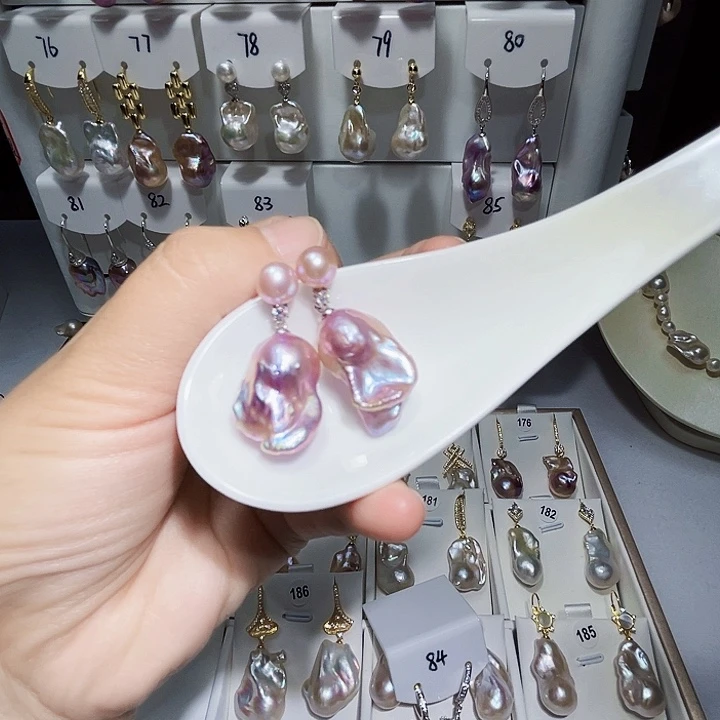 淡水珍珠耳饰银S925镶嵌永*