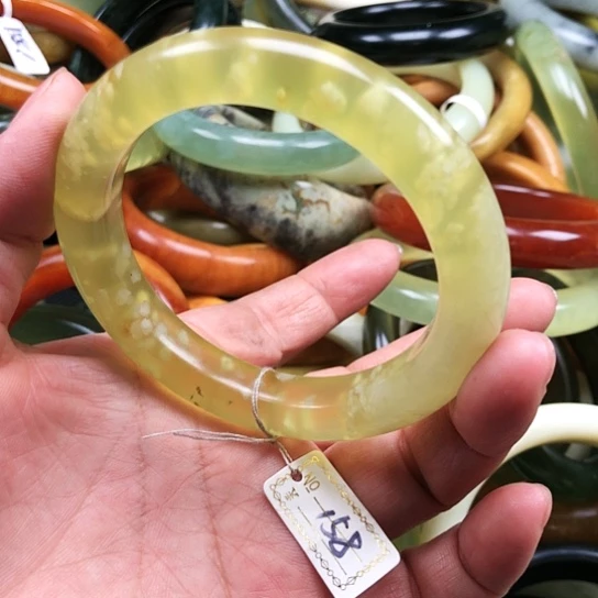 蛇纹石玉手镯未镶嵌夜*