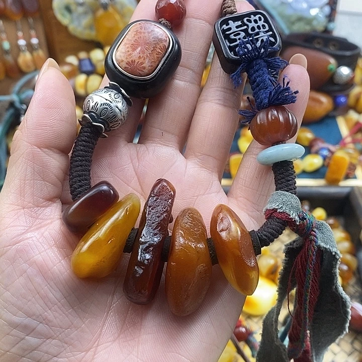 蜜蜡未镶嵌项链项链