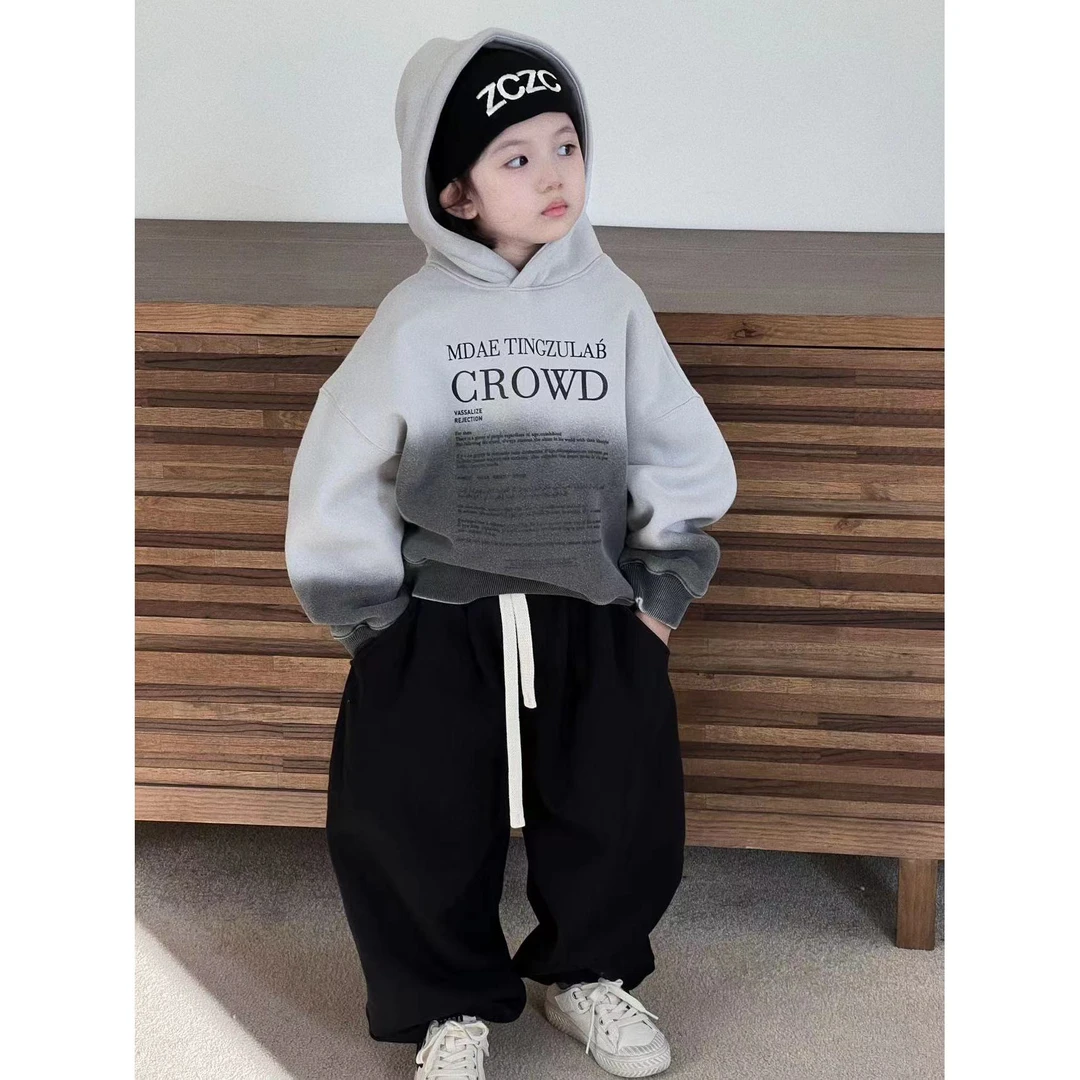 九九子【年货福利】设计款亲子加绒卫裤 K401