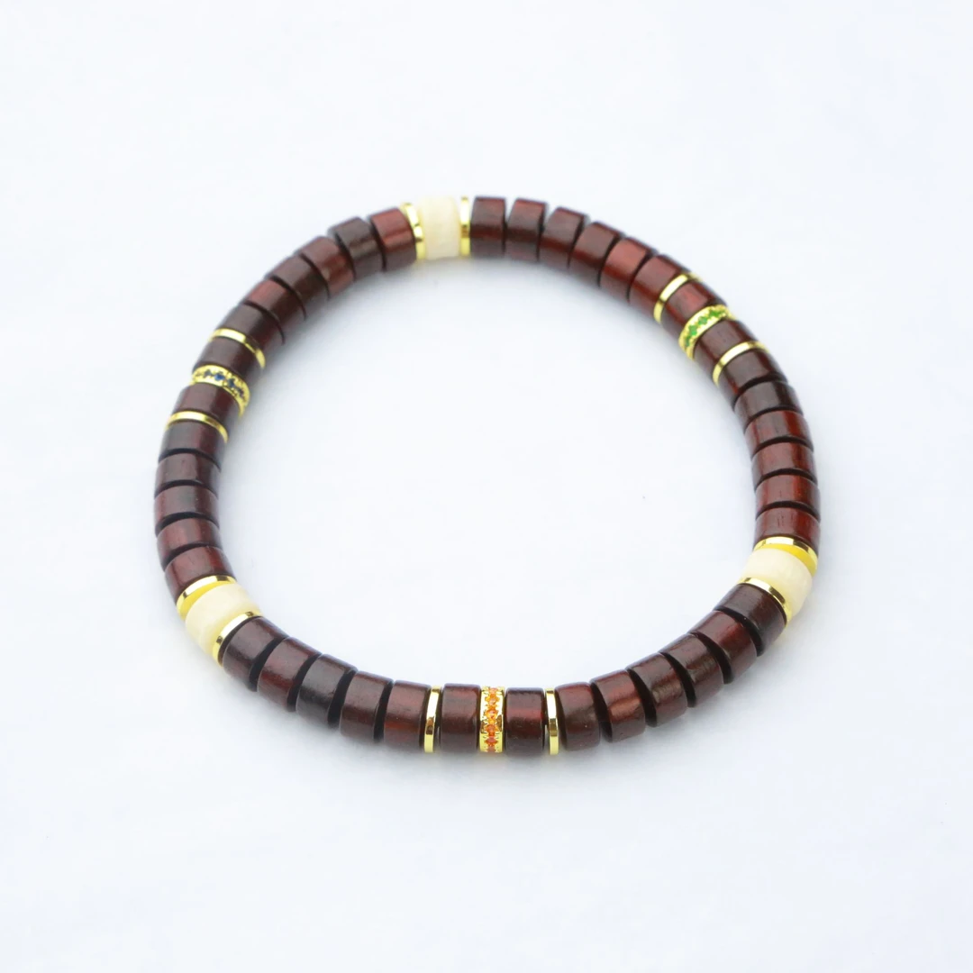 印度小叶紫檀手串单圈+证书（无礼盒）K253