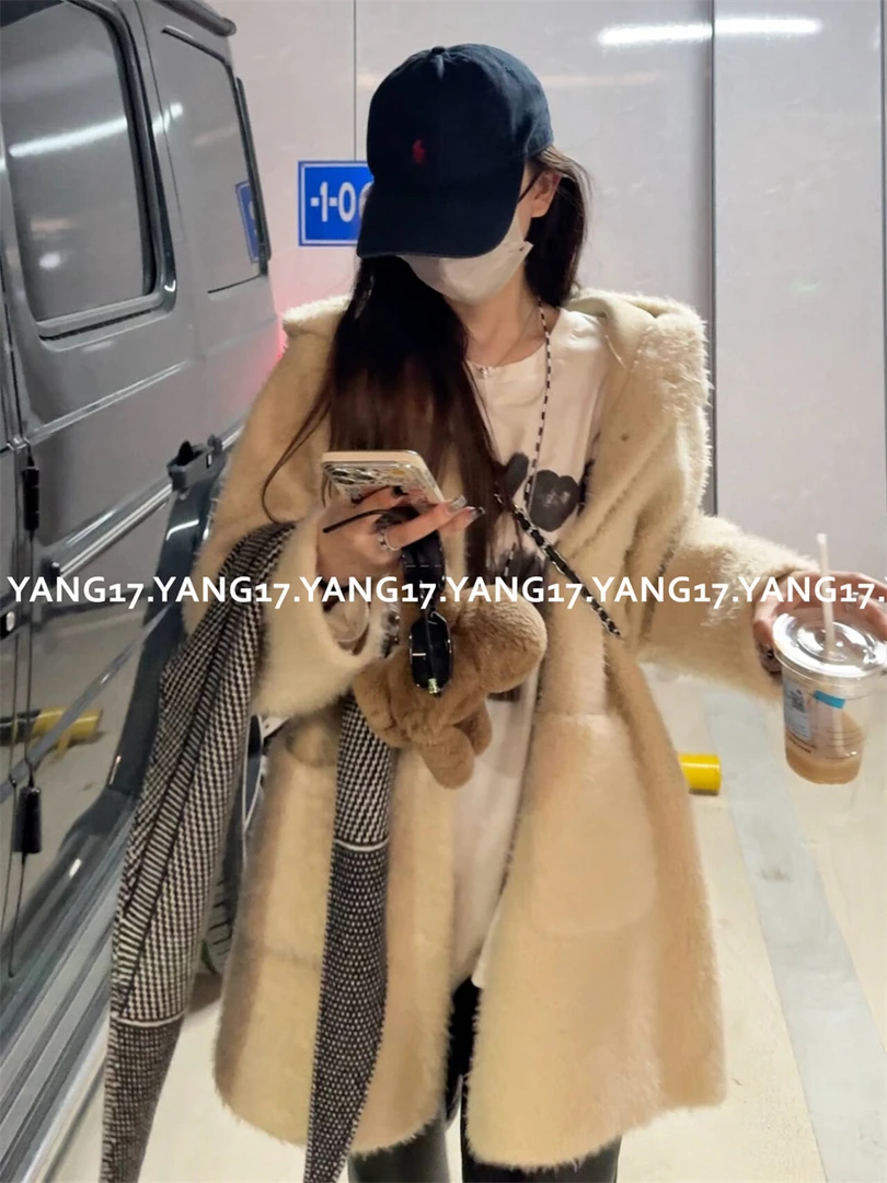 杨十七  100细支美利奴羊毛拼接纹路编织三角围巾
