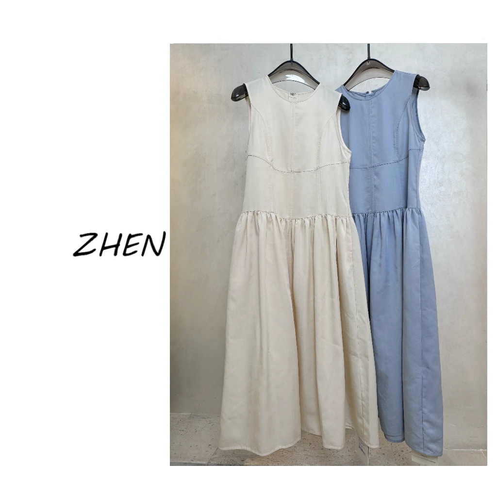 【ZHEN】25K00898 2025新款时尚气质修身显瘦小众设计连衣裙女