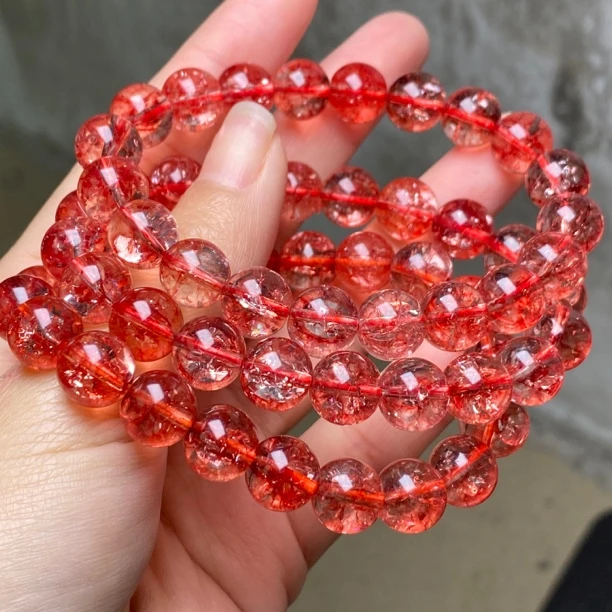 SJ-058号高品质红色圆珠手链10mm多样性发一件时尚