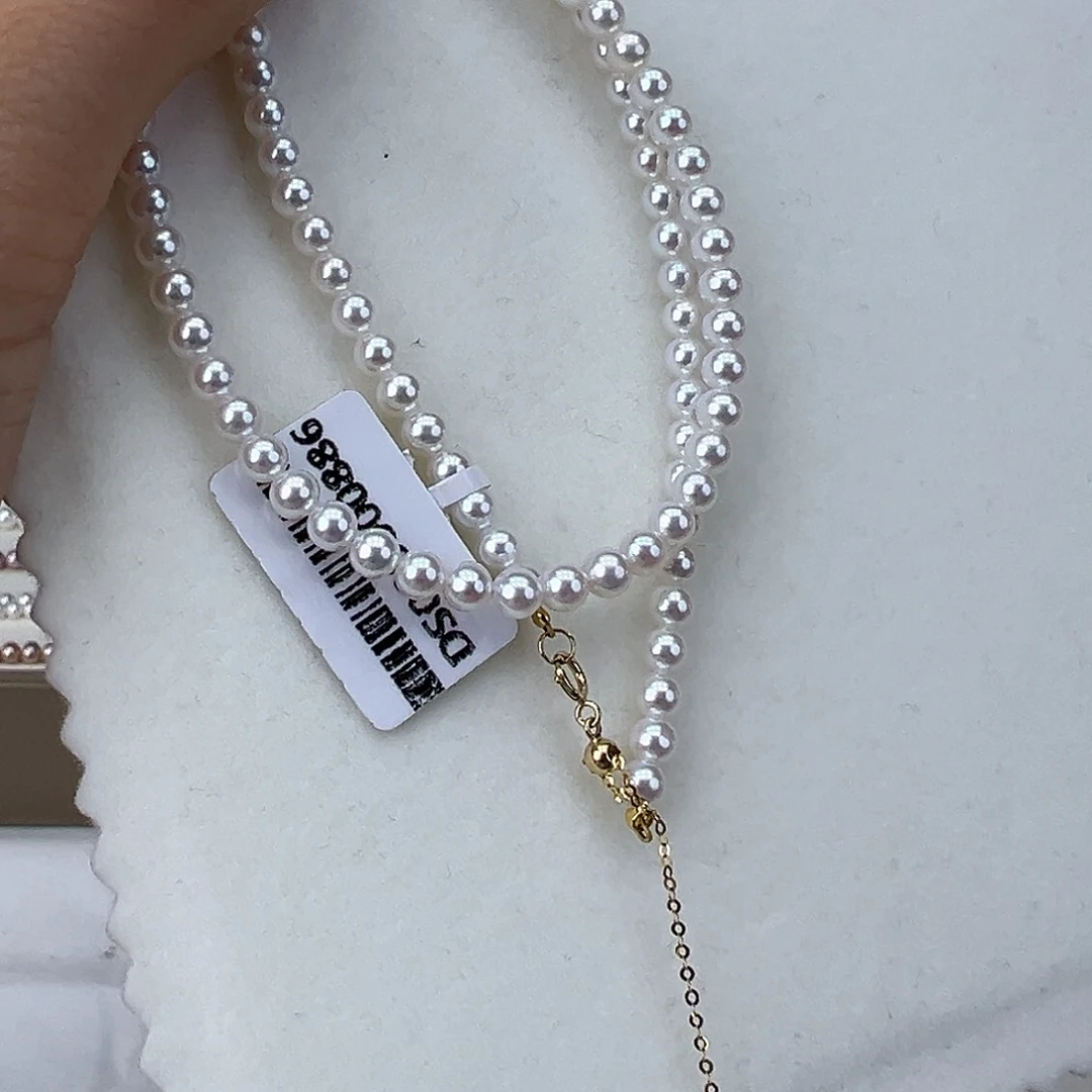 淡水珍珠颈饰18K金镶嵌➕4高品极光毕业版