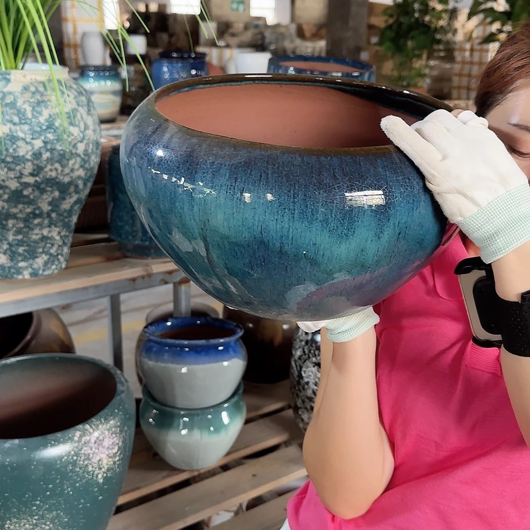 紫砂花盆王嫂花盆0812-729高22口27