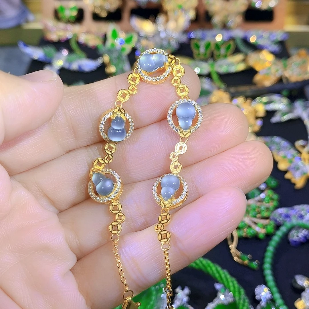 吊坠(不含链)银S925镶嵌翡翠