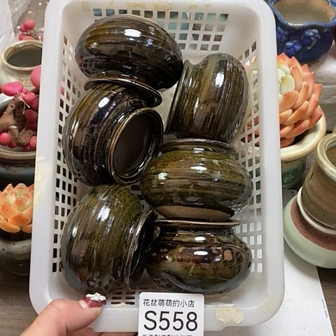 紫砂花盆558瑕疵品口径4厘米左右