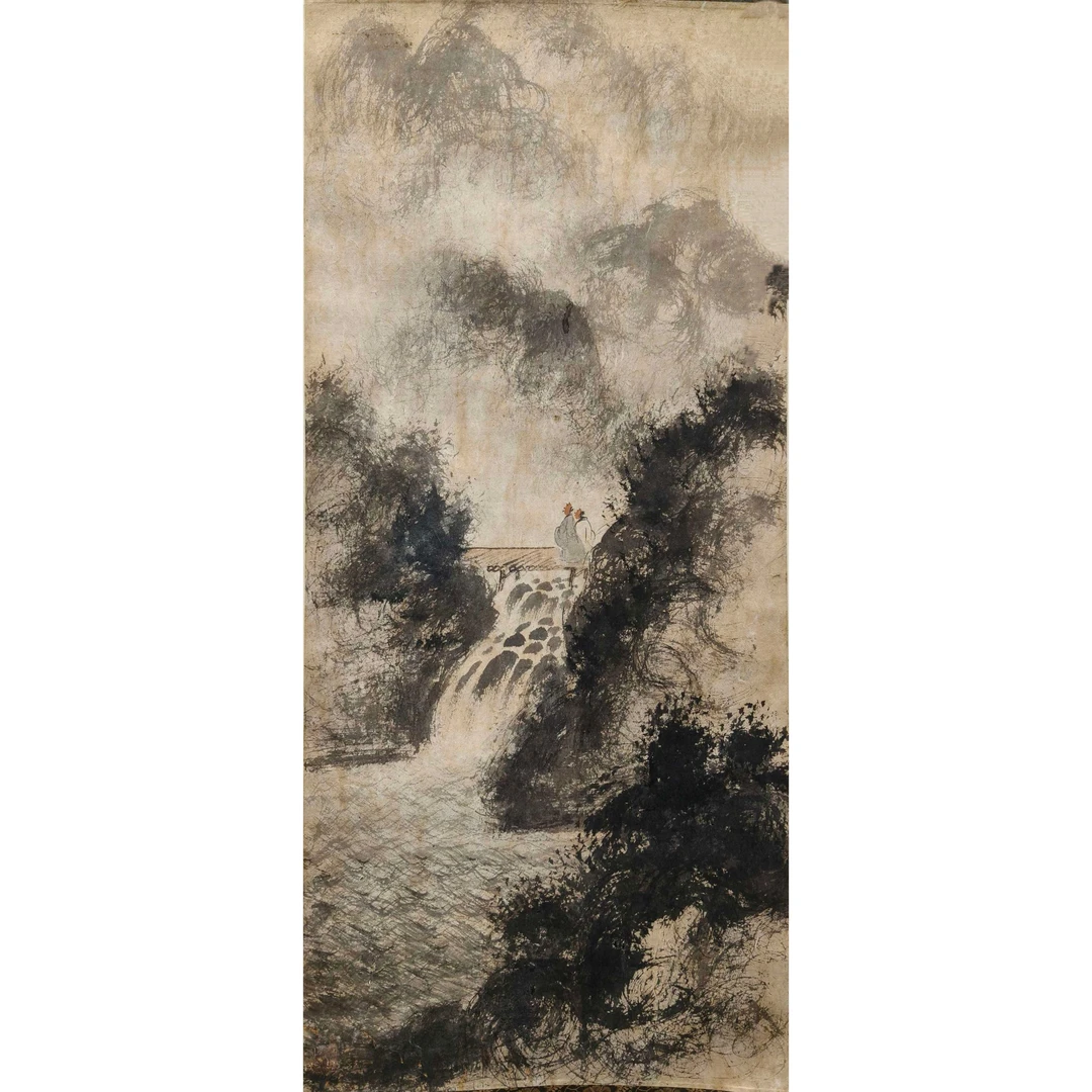 yw7-054 山水 96*44 3.9平尺 纸本立轴