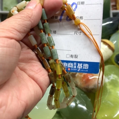 墨***白蛇纹石玉未镶嵌手把件