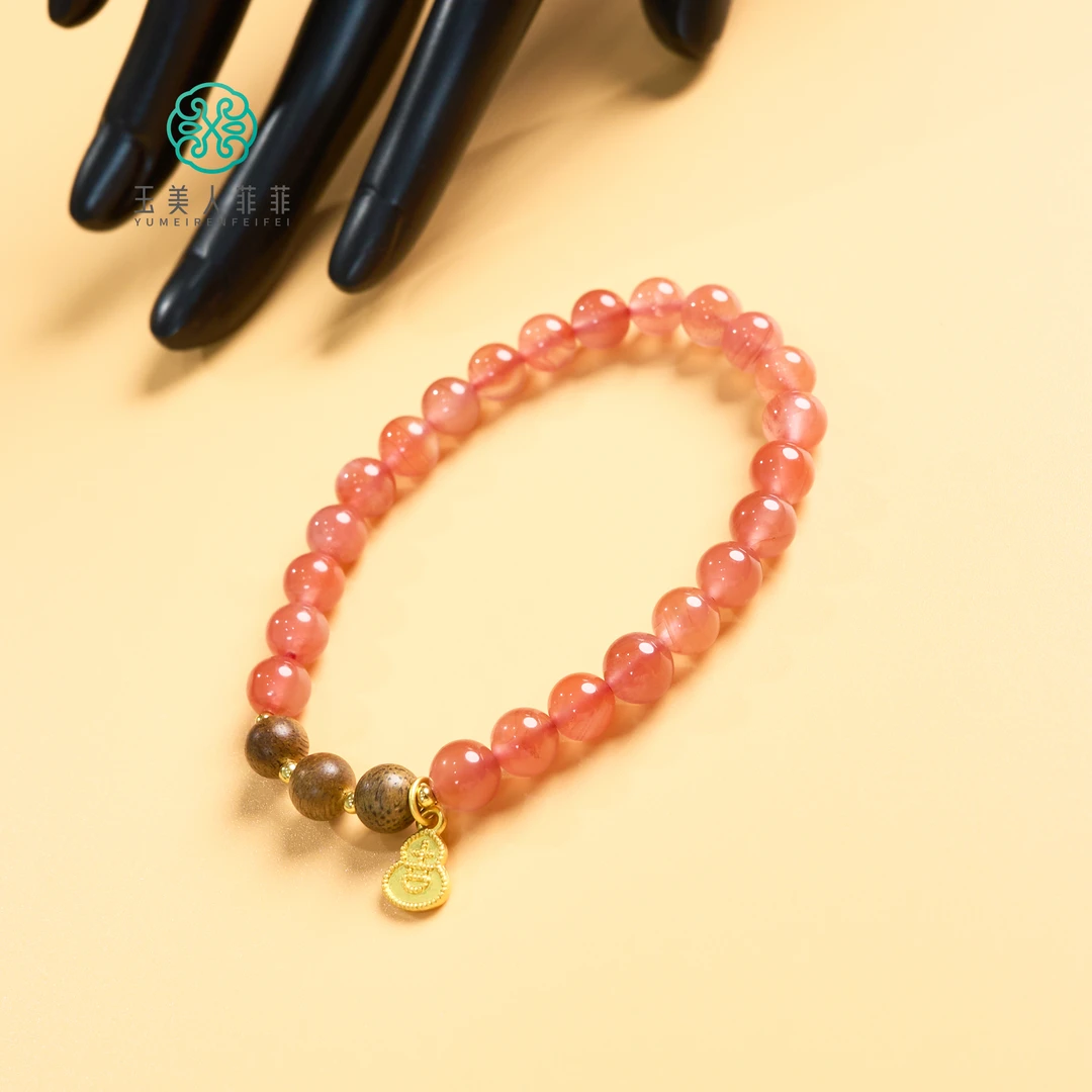 菲菲珠宝好~南红单圈圆珠手串约7mm