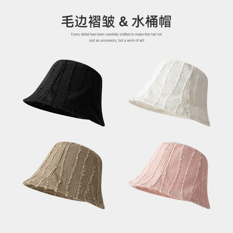 【山系废土风】春秋季渔夫帽子女气质街头个性百搭薄款水桶帽直筒帽