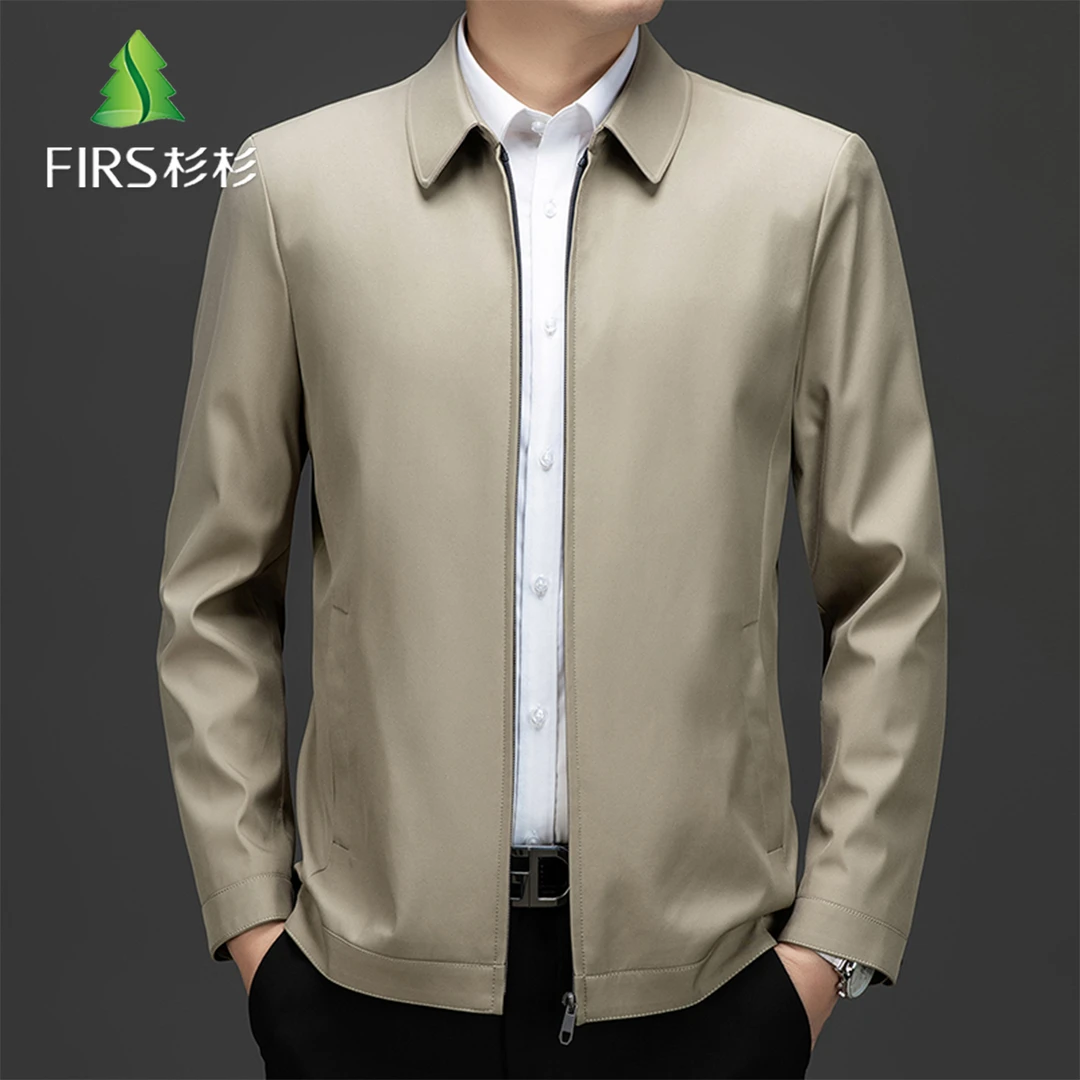 FIRS/杉杉男式行政夹克高档翻领纯色休闲商务外套