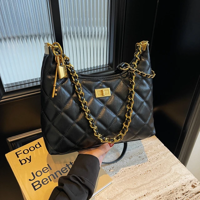 小香菱格链条包包女2025超火新款潮流高级感单肩包网红洋气斜挎包