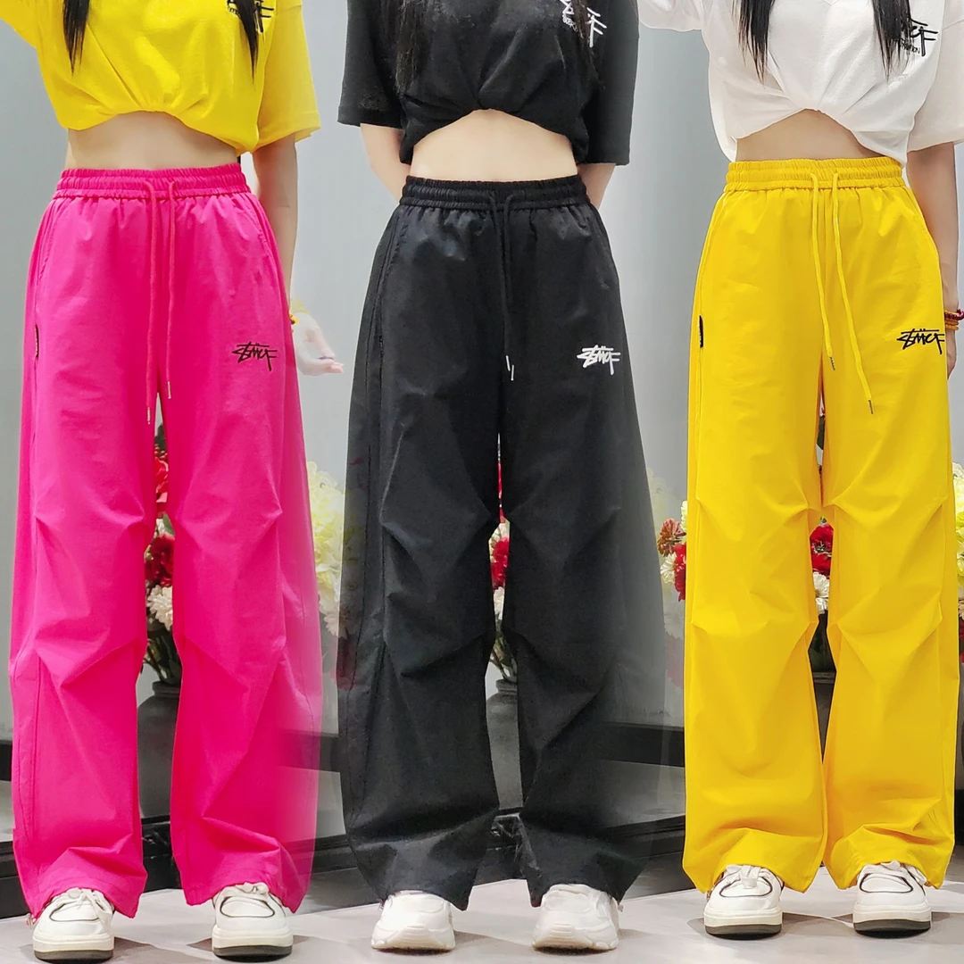 D3878夏季字母速干伞兵裤男女同款休闲裤