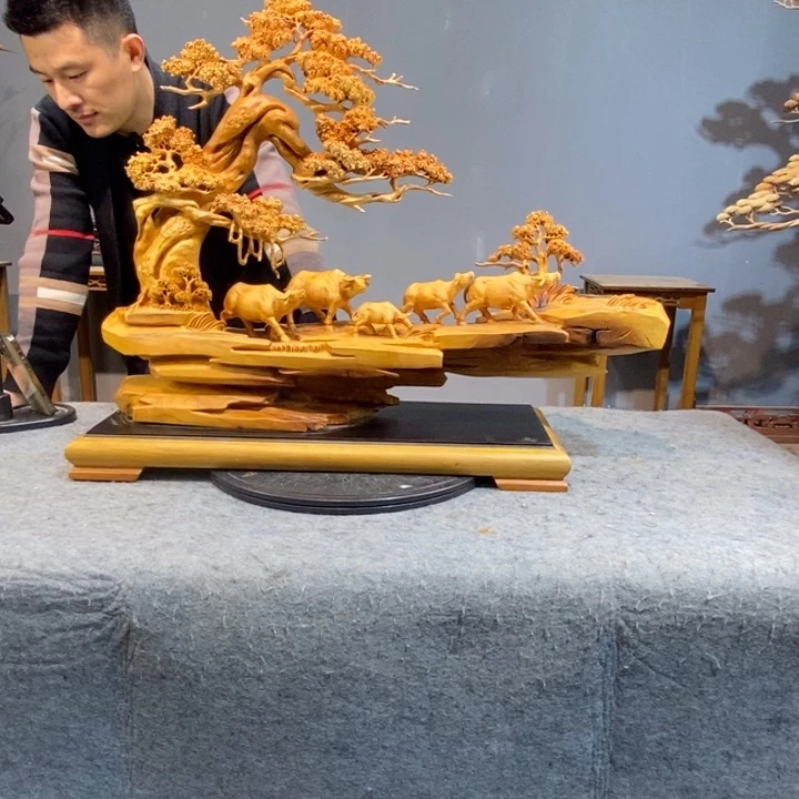 河***司柏木木雕工艺品摆件