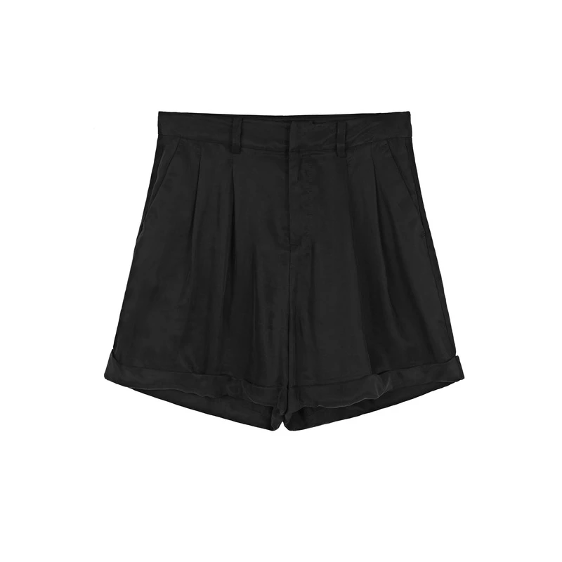 S·DEER圣迪奥女装简约插袋卷边基本款A字短裤S21280910