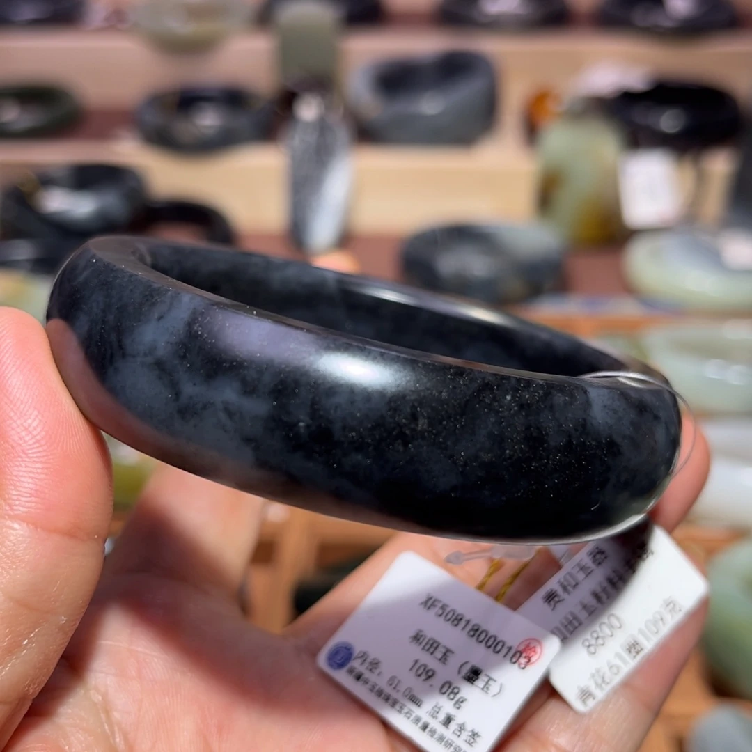 和田玉（子料）未镶嵌手镯卡61.5