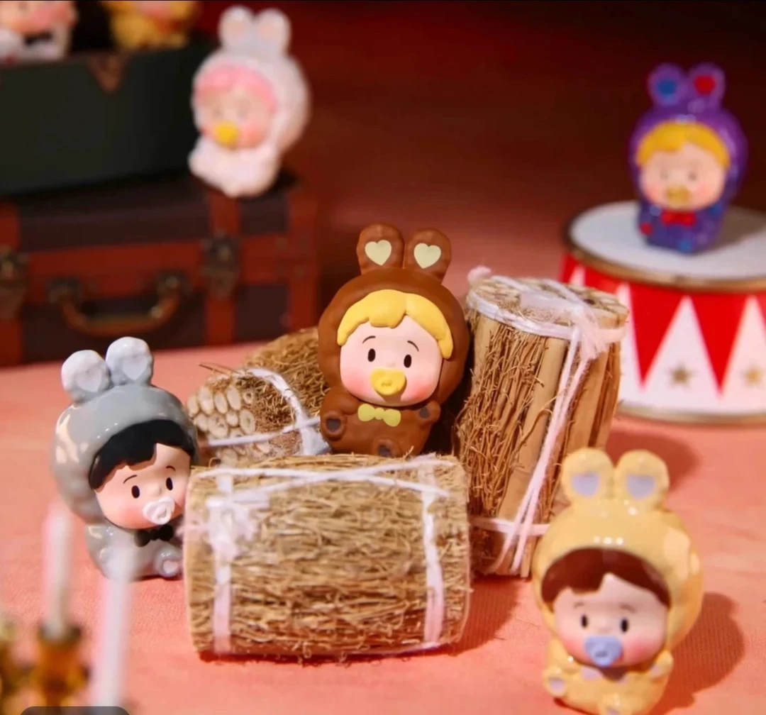 【7人小火车】小花卷2代豆豆兔胶囊系列萌粒 盲盒潮玩