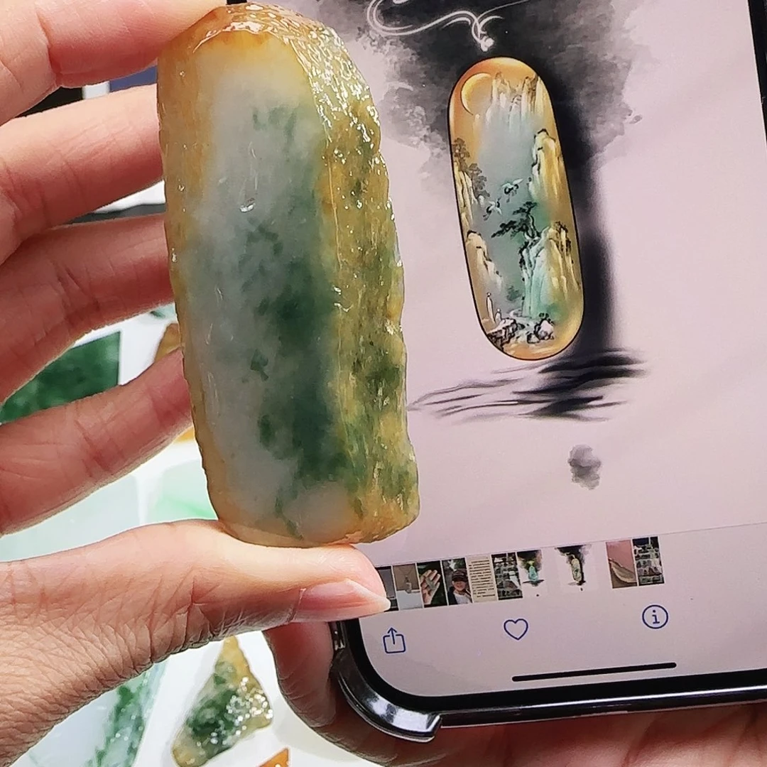 定制翡翠未镶嵌缅甸翡翠挂件