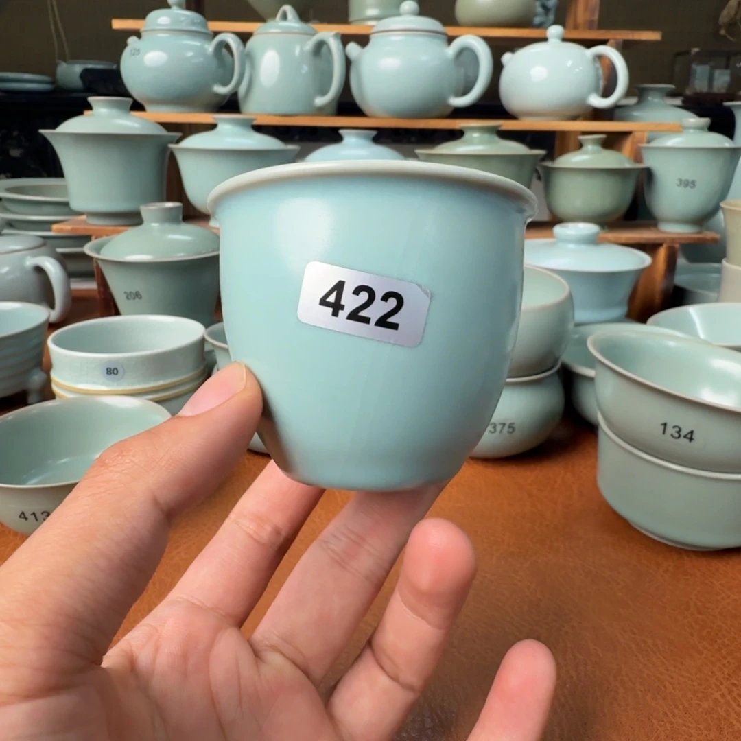 摆件陶福利一级水缸杯仿古天青