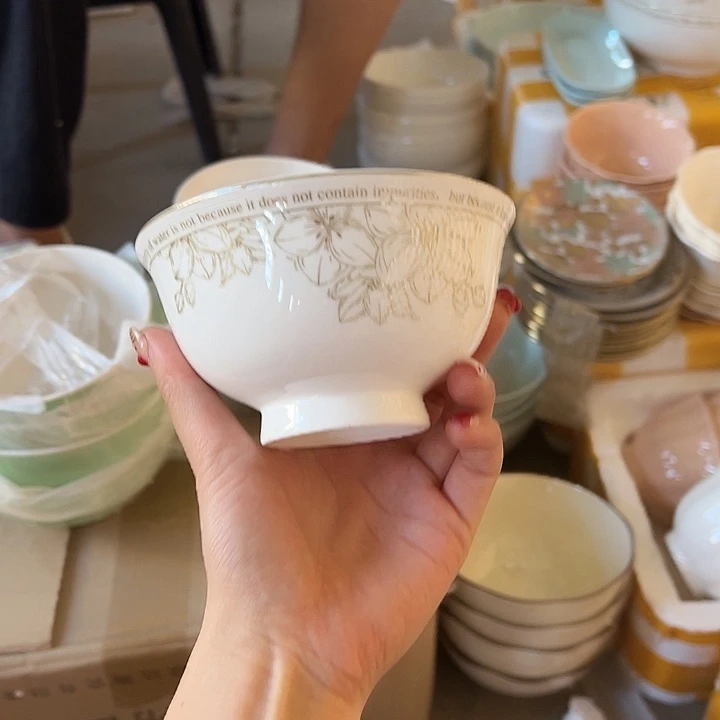 正品茶色海棠4.6英寸碗10只破损包赔不补发介意勿拍