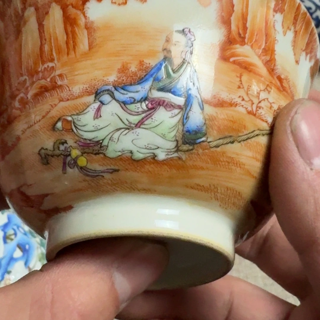 L***C陶摆件瓷器工艺品摆件粉彩