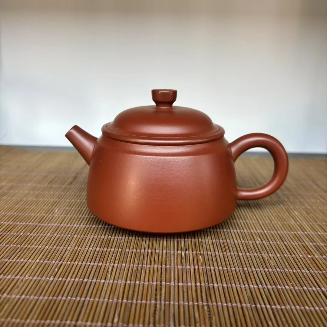 宜兴原矿紫砂壶朱泥大红袍金钟1800cc