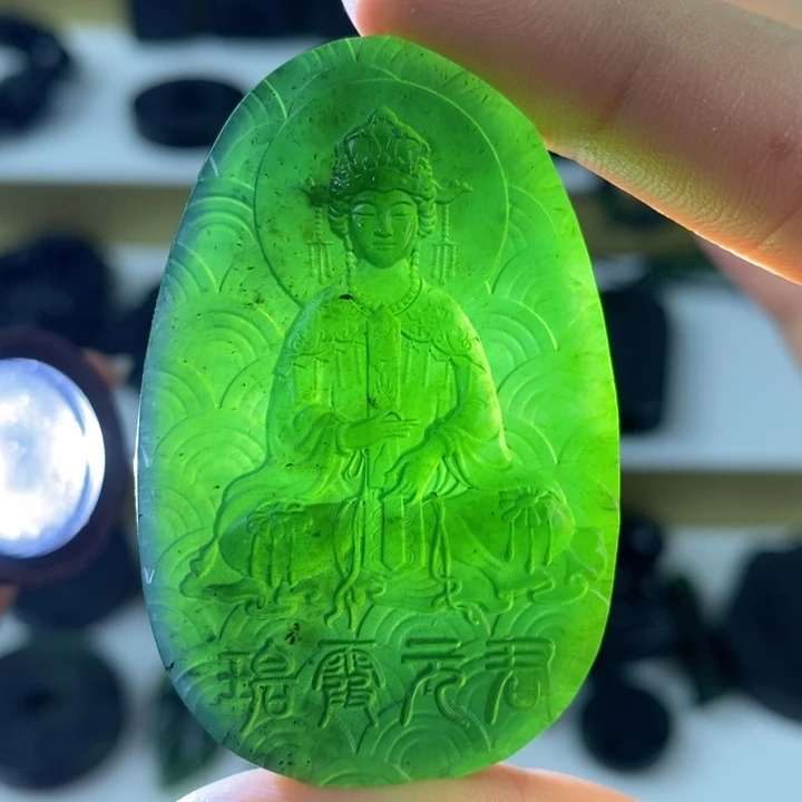 蛇纹石玉未镶嵌吊坠(不含链)