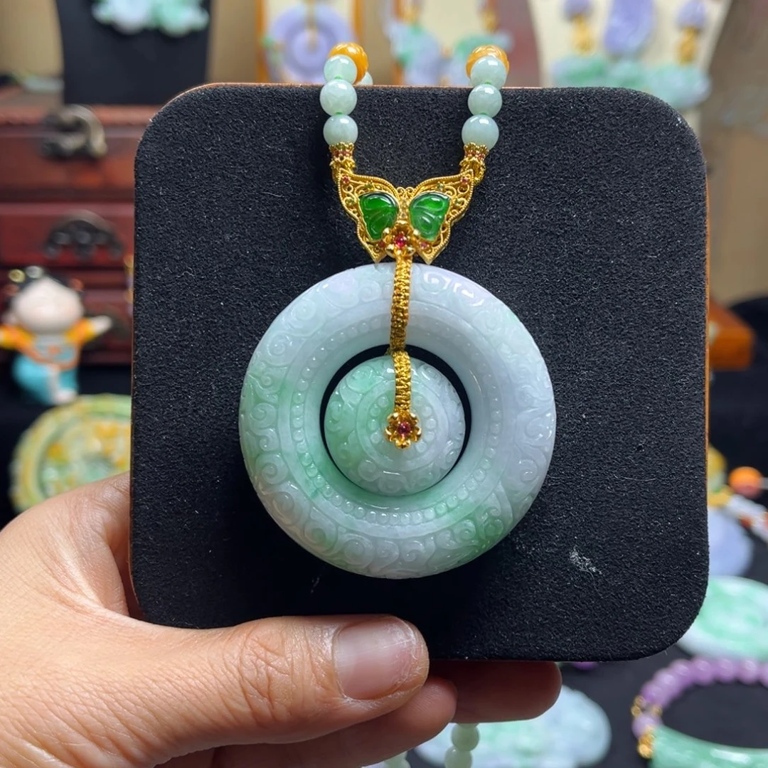 颈饰未镶嵌翡翠天然翡翠