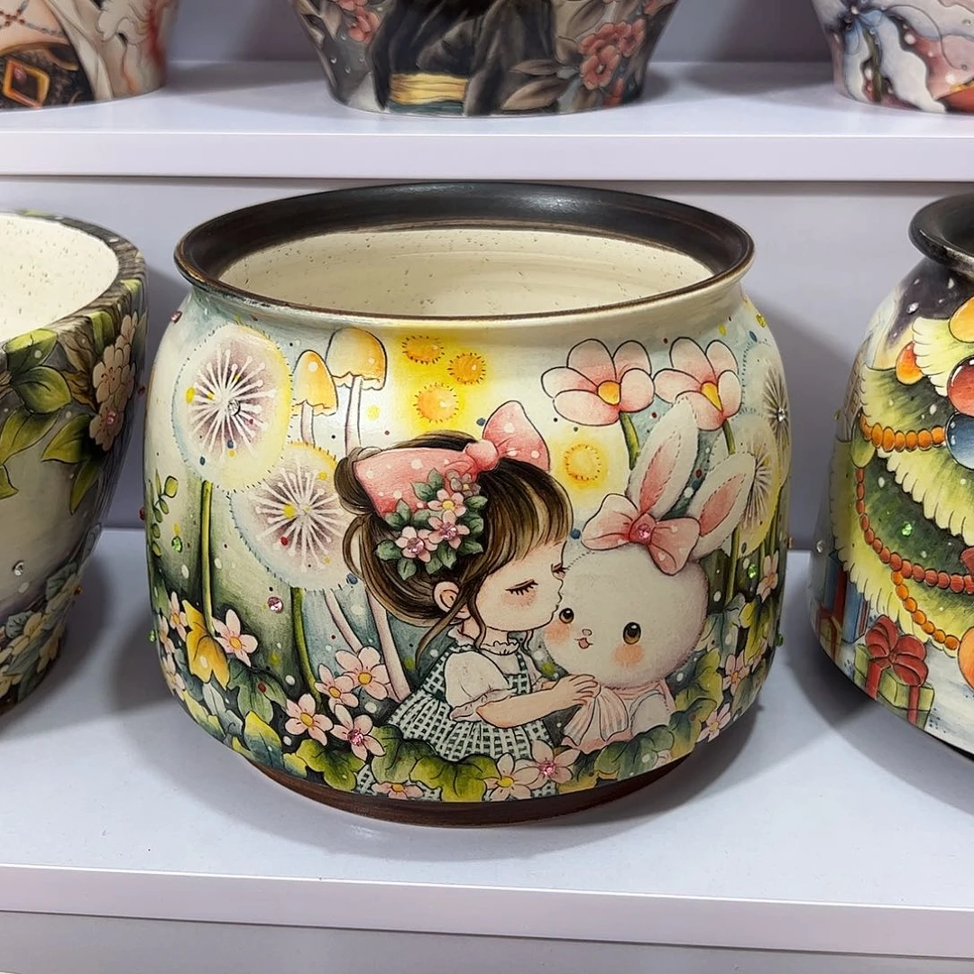 景德镇陶瓷花盆景德镇陶瓷hua p