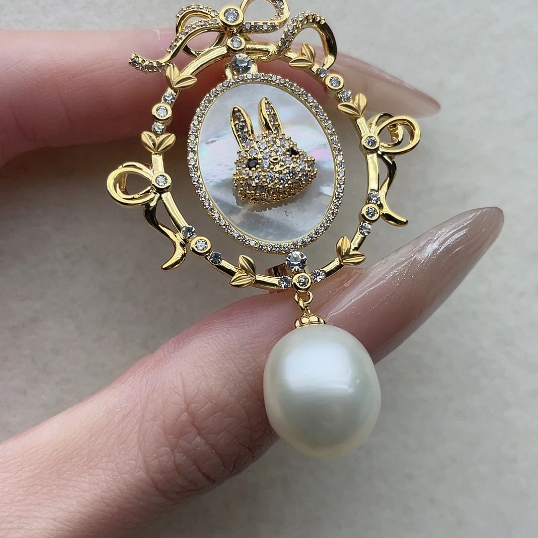 海水珍珠胸针2未镶嵌