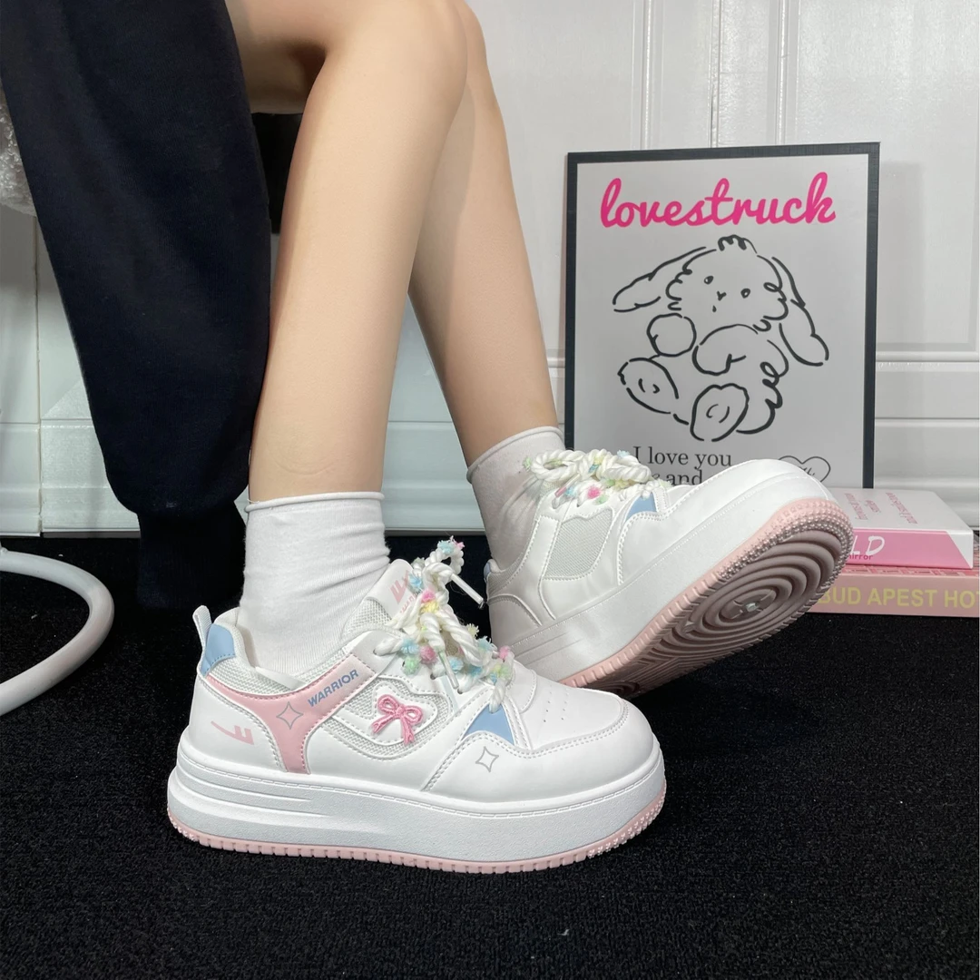 回力蝴蝶结小众设计学院风休闲板鞋夏季透气芭蕾运动风ins潮鞋女