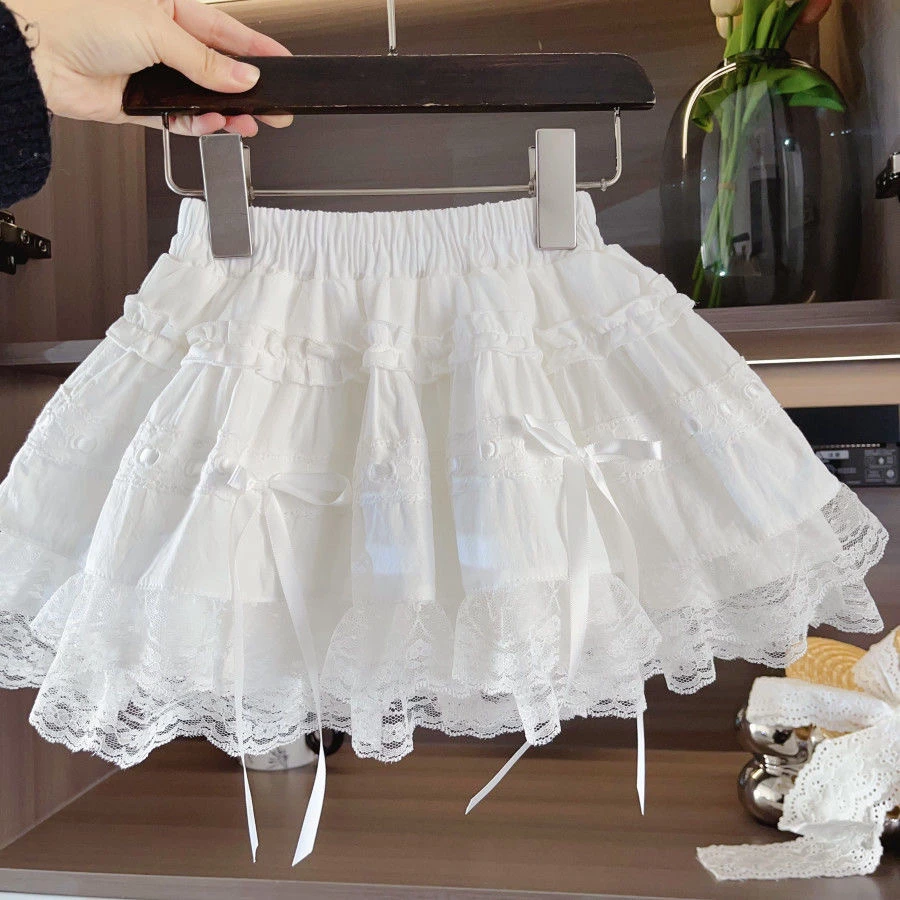 女童薄款春夏装纯色裙子半身裙韩版蛋糕裙夏季女春秋少女风