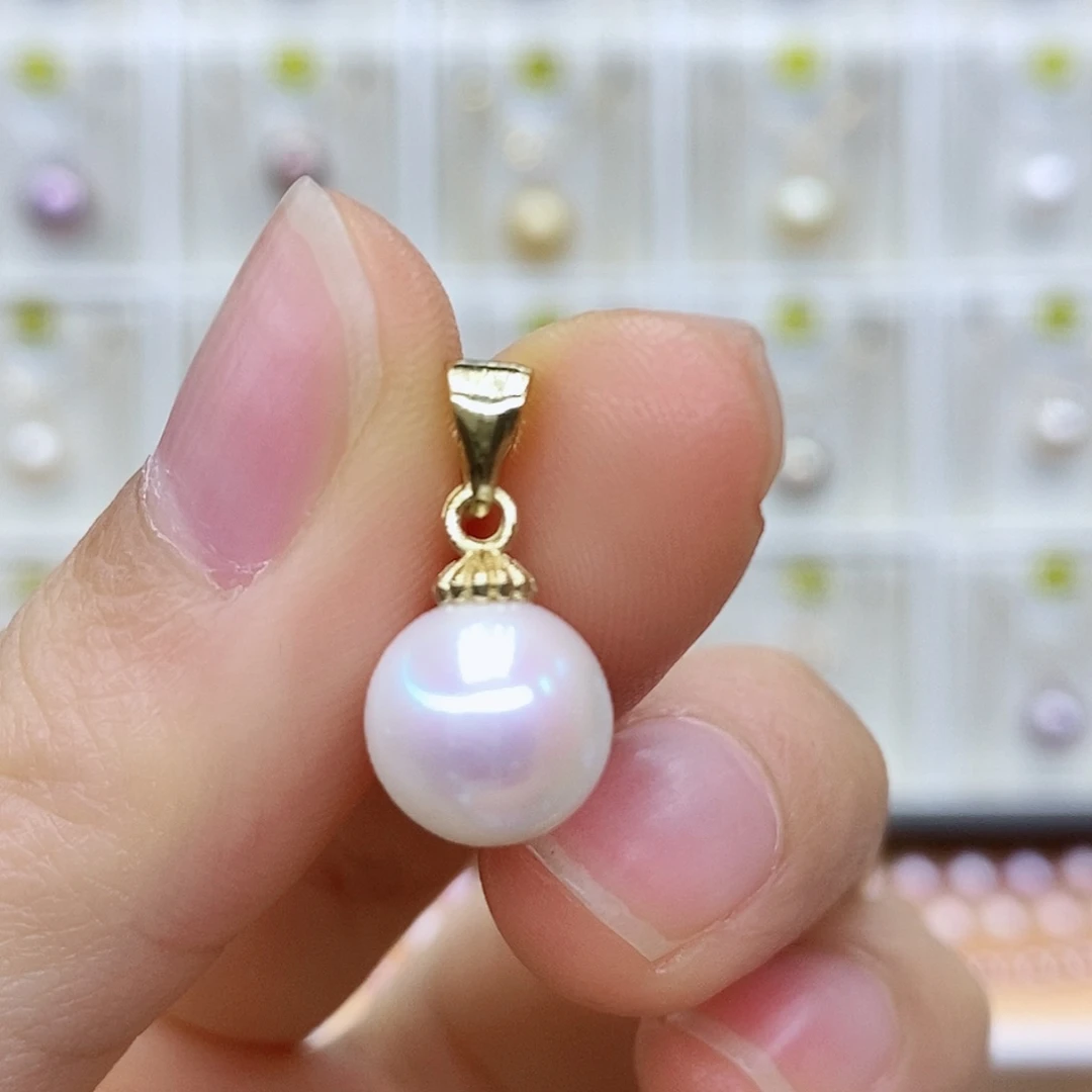 合金淡水珍珠吊坠(不含链)