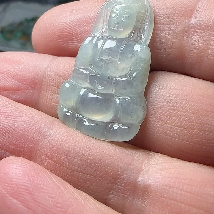 翡翠未镶嵌颈饰天然缅甸翡翠观音