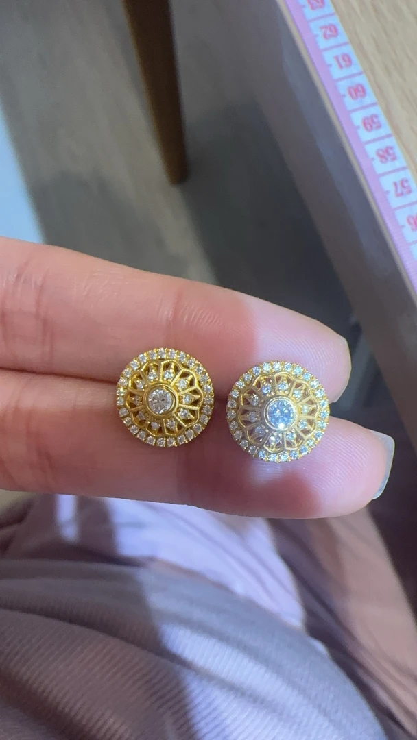 足金精品工艺耳饰